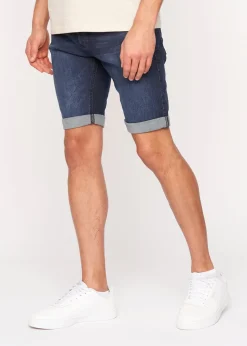 Crosshatch Dark Wash Reestier Denim Shorts