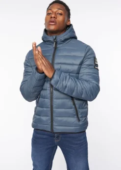 Crosshatch Denim Blue Gattering Jacket