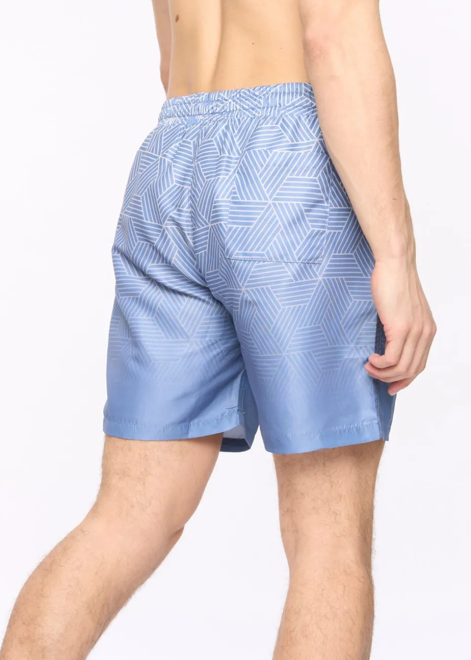 Crosshatch Denim Blue Layotta Swim Shorts