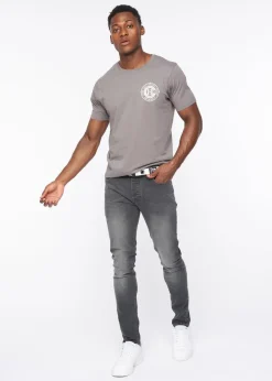 Crosshatch Grey Wash Barbeck Slim Fit Denim