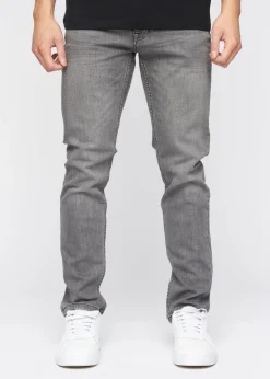 Crosshatch Light Grey Malcolm Slim Fit Jeans
