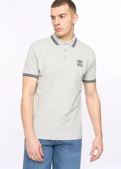 Crosshatch Light Grey Marl Changra Polo