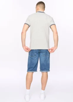 Crosshatch Light Grey Marl Changra Polo