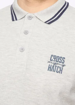 Crosshatch Light Grey Marl Changra Polo