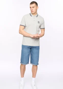 Crosshatch Light Grey Marl Changra Polo