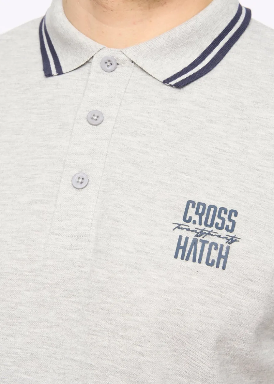 Crosshatch Light Grey Marl Changra Polo