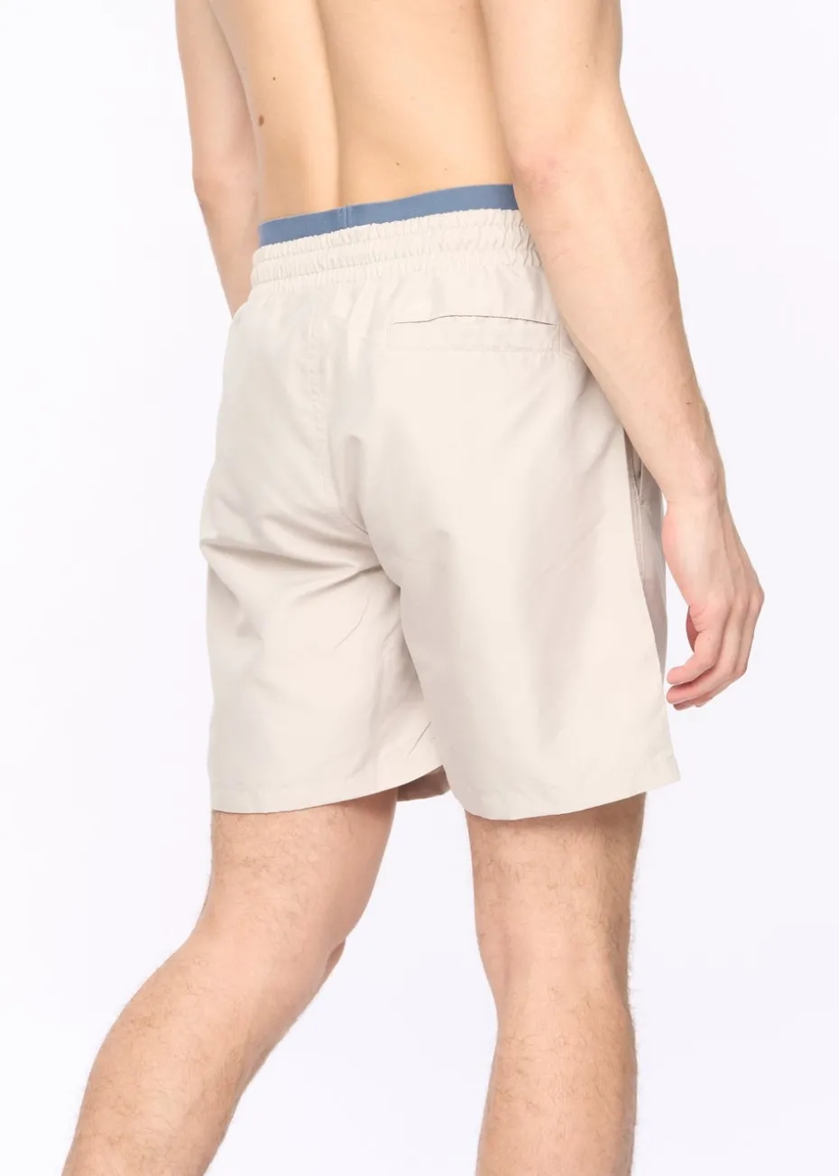 Crosshatch Light Stone Rembrandts Swim Shorts