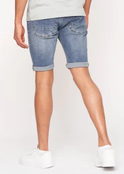 Crosshatch Light Wash Reestier Denim Shorts