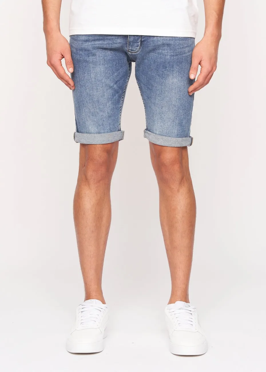 Crosshatch Light Wash Tadcaster Denim Shorts
