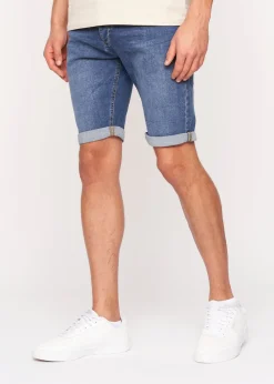 Crosshatch Mid Wash Reestier Denim Shorts