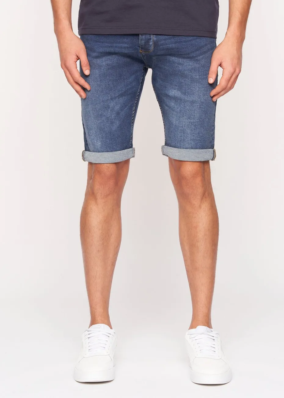 Crosshatch Mid Wash Tadcaster Denim Shorts