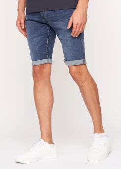 Crosshatch Mid Wash Tadcaster Denim Shorts