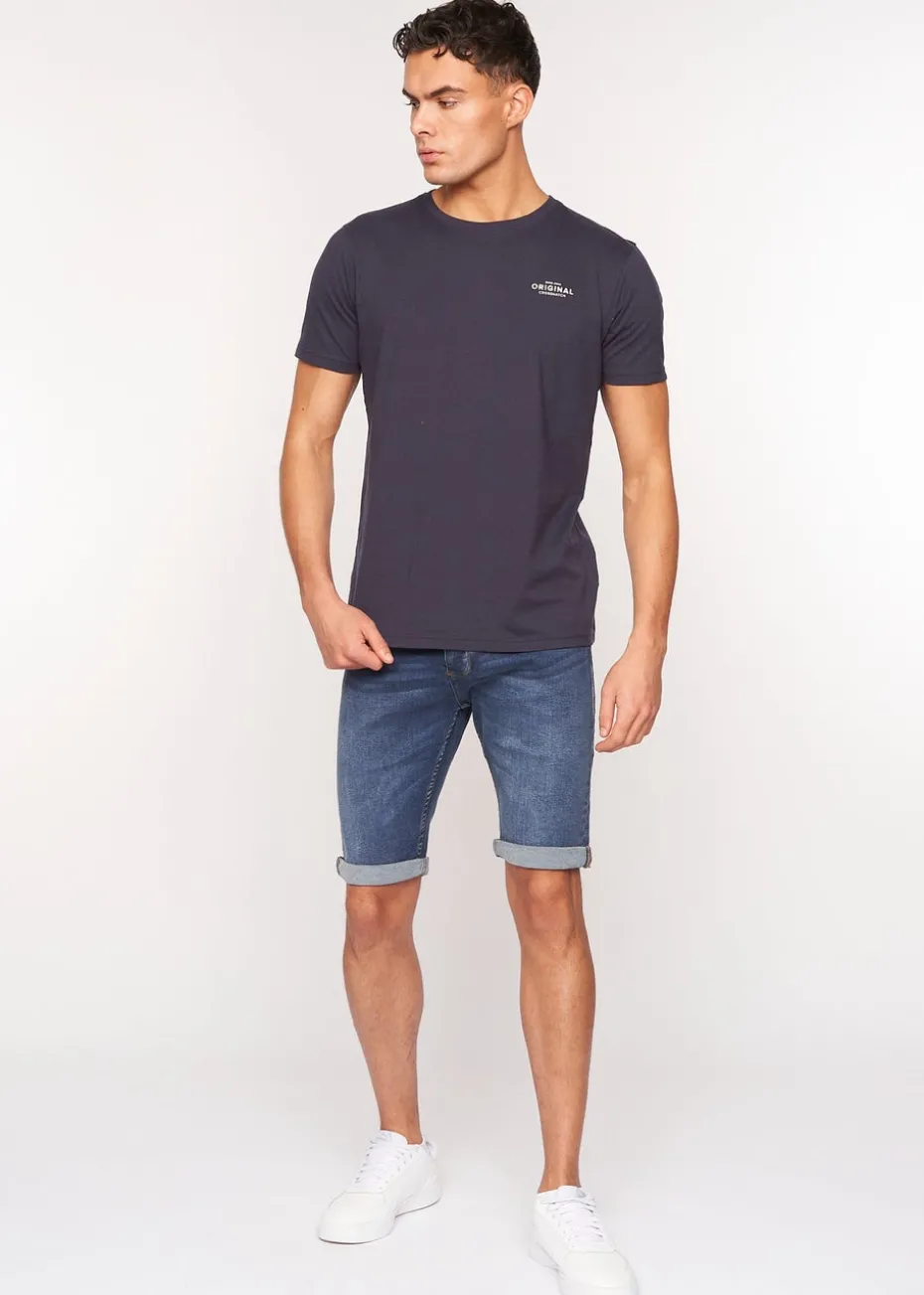 Crosshatch Mid Wash Tadcaster Denim Shorts