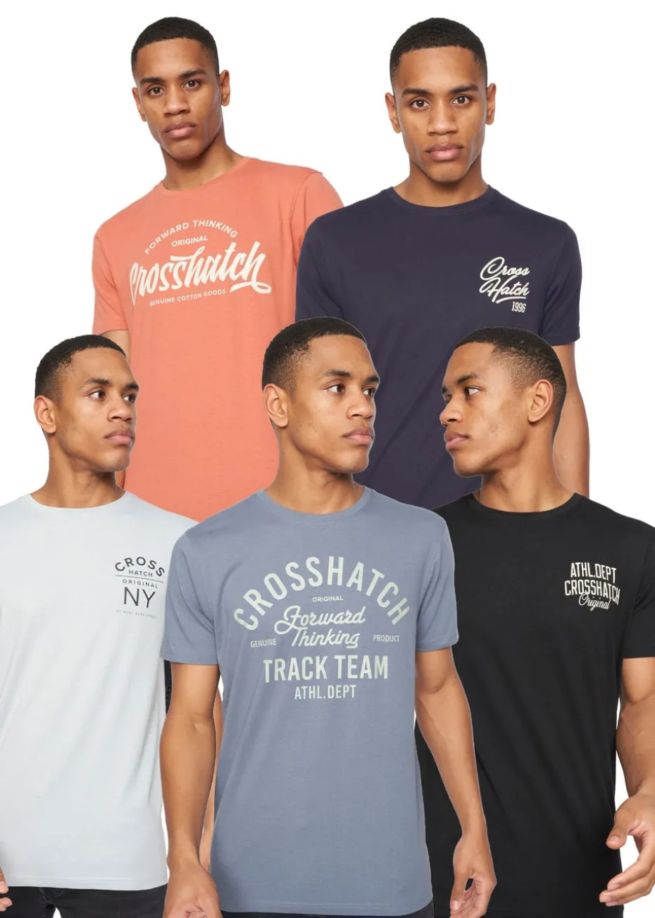 Crosshatch Multi Brandax T-Shirts (5 Pack)