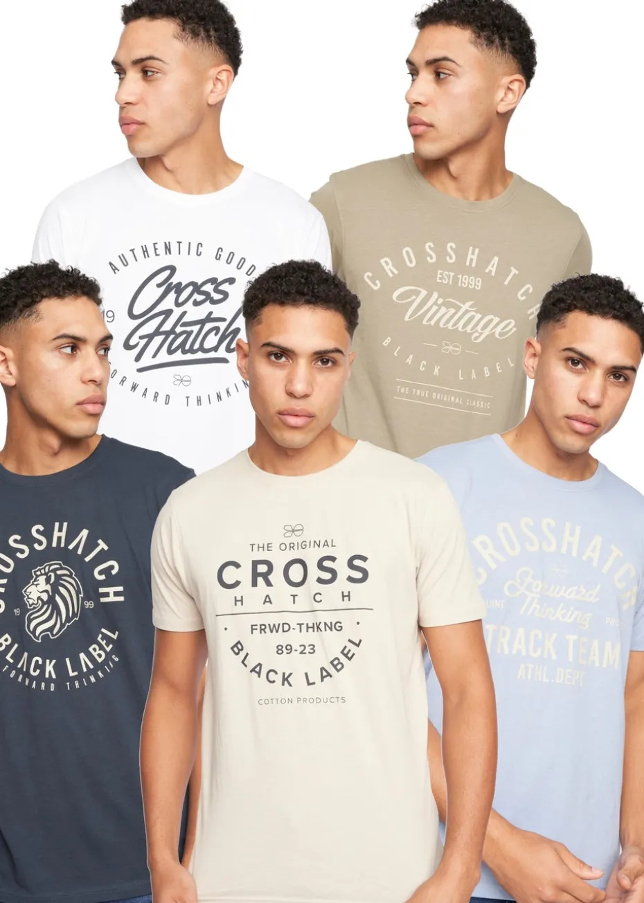 Crosshatch Multi Fellmire T-Shirts (5 Pack)