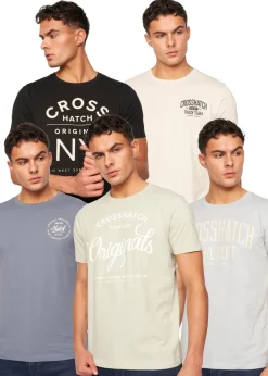 Crosshatch Multi Feltrax T-Shirts (5 Pack)