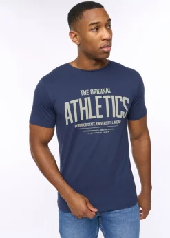 Crosshatch  Navy  Athwood  T-Shirt