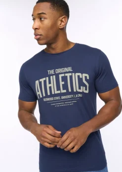 Crosshatch  Navy  Athwood  T-Shirt