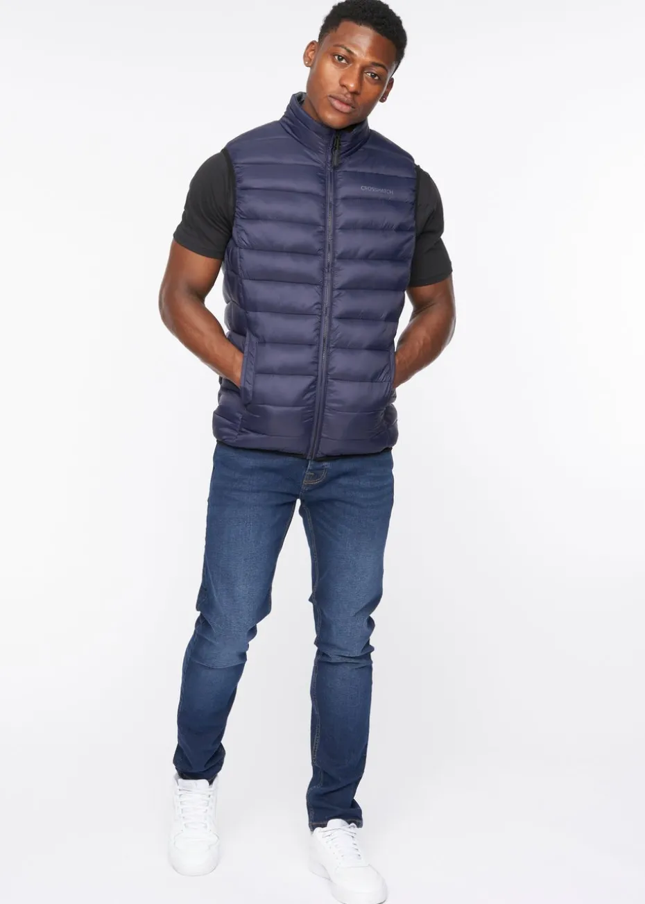 Crosshatch Navy Gattering Gilet