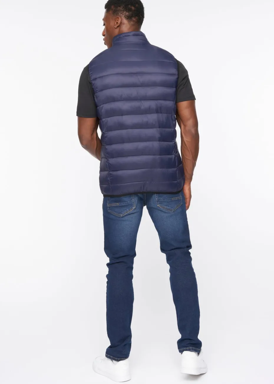Crosshatch Navy Gattering Gilet