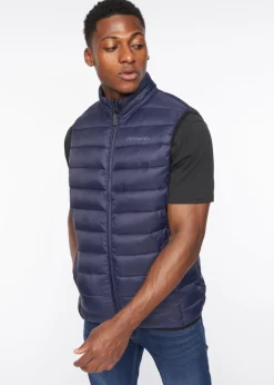 Crosshatch Navy Gattering Gilet