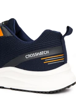 Crosshatch Navy Rivas Flyknit Trainers