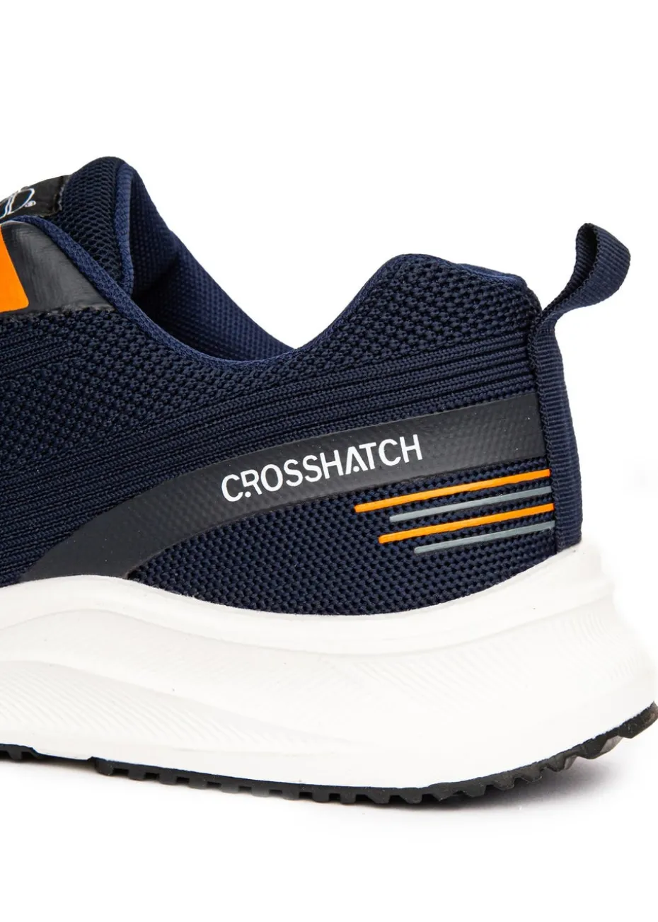 Crosshatch Navy Rivas Flyknit Trainers