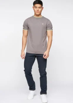 Crosshatch Navy Wash Farrowed PU Belted Jean