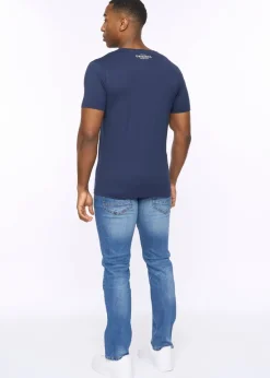 Crosshatch Navy Wilsby T-Shirt