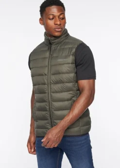 Crosshatch Olive Gattering Gilet