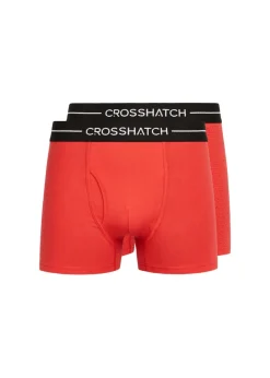 Crosshatch Red Hexter Boxers (2 Pack)