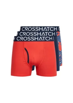 Crosshatch Red  Lynol Boxers (3 Pack)