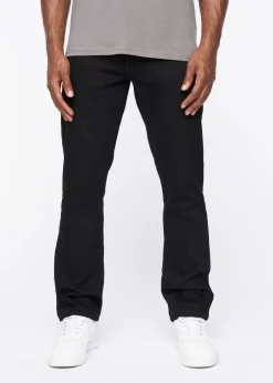 Crosshatch Solid Black Princed Belted Jean