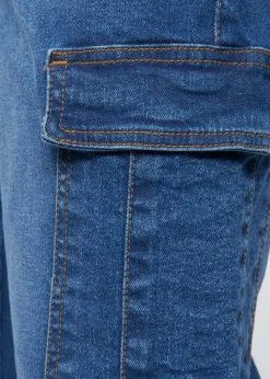 Crosshatch Stone Wash Kremtap Cargo Jeans