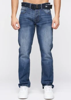 Crosshatch Stone Wash New Embossed Techno Denim Jeans