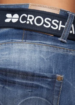 Crosshatch Stone Wash New Embossed Techno Denim Jeans