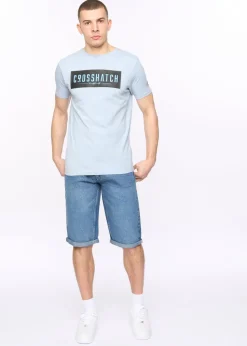 Crosshatch Stone Wash Tillforth Denim Shorts