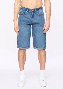 Crosshatch Stone Wash Tillforth Denim Shorts