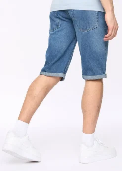 Crosshatch Stone Wash Tillforth Denim Shorts