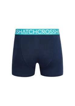 Crosshatch Teal  Lynol Boxers (3 Pack)