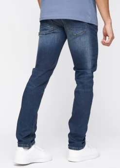 Crosshatch Tinted Blue Barbeck Slim Fit Denim