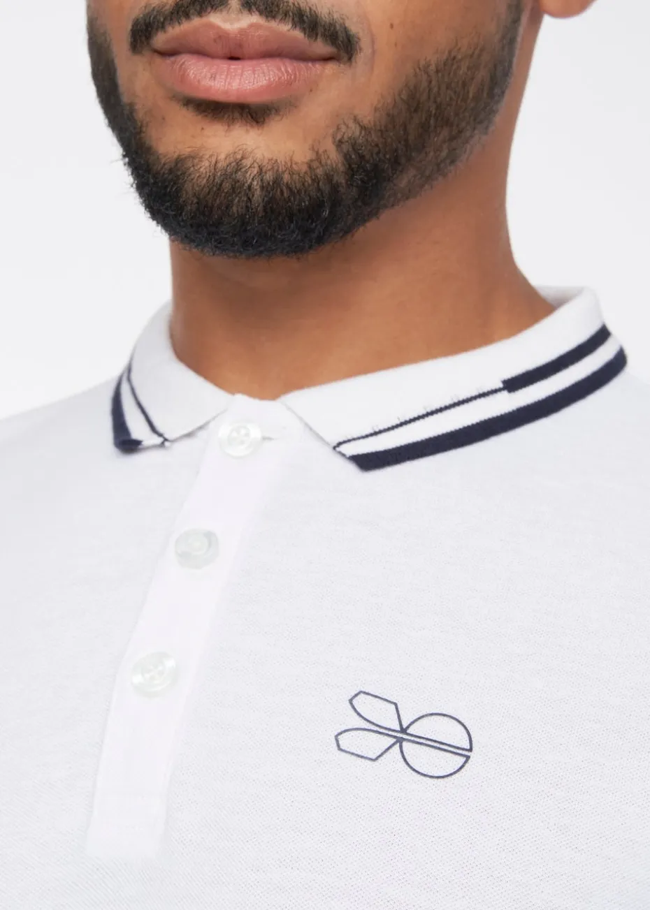 Crosshatch White Kermlax Polo