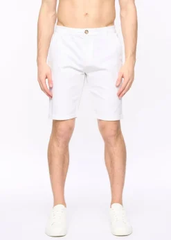 Crosshatch White Sinwood Chino Shorts