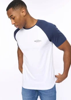 Crosshatch White/Navy Meza T-Shirt