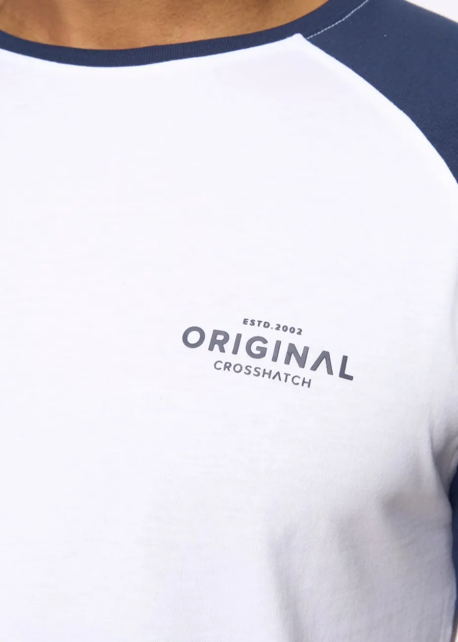 Crosshatch White/Navy Meza T-Shirt