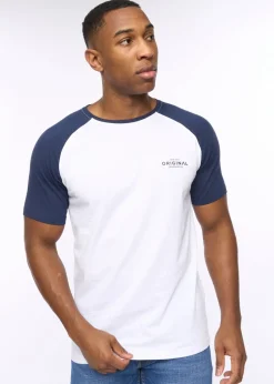 Crosshatch White/Navy Meza T-Shirt