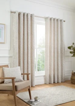 Curtina Marple Jacquard Natural Filled Cushion (43cm x 43cm)