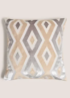 Cut Velvet Diamond Cushion