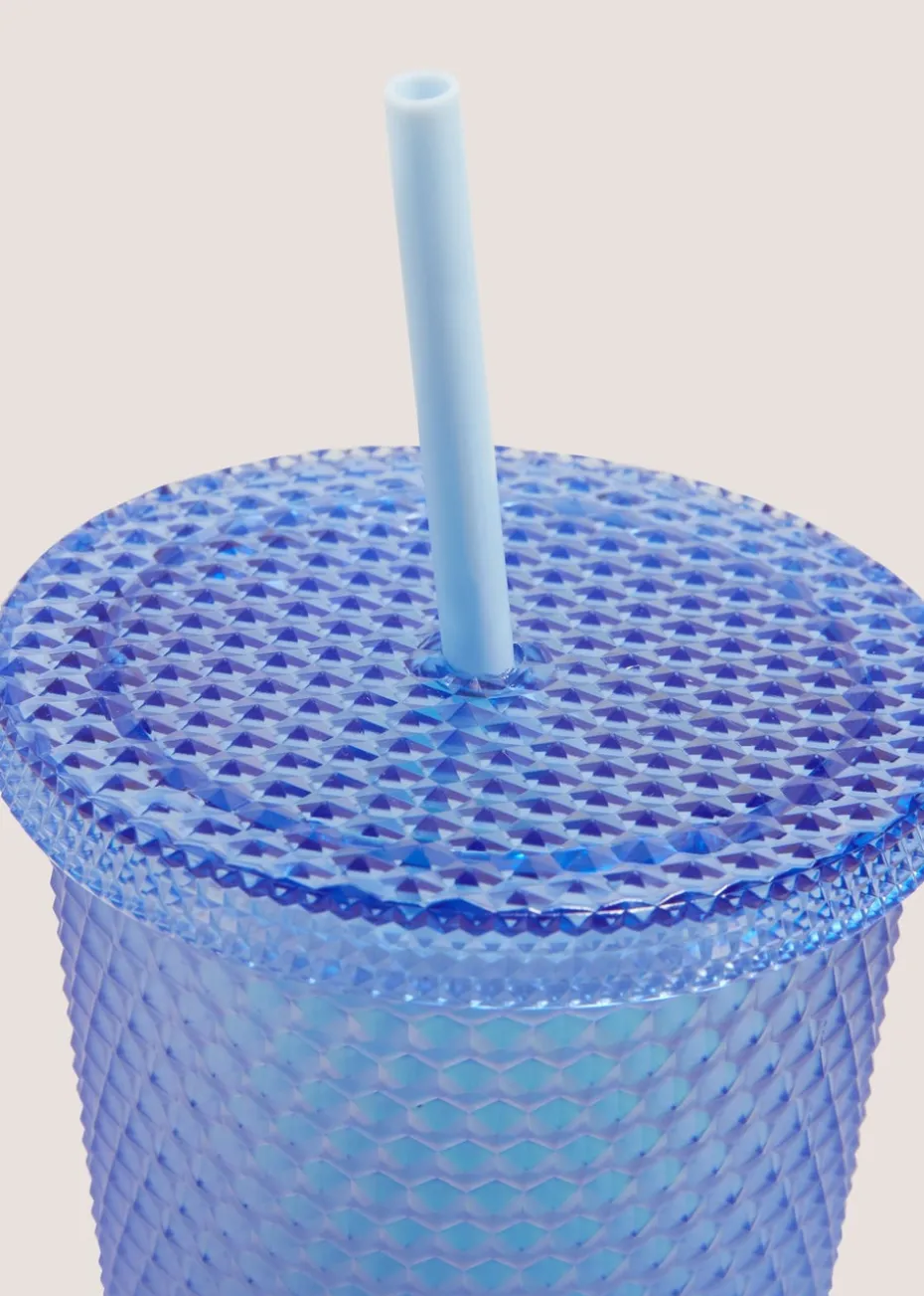 Dark Blue Ombre Studded Tumbler