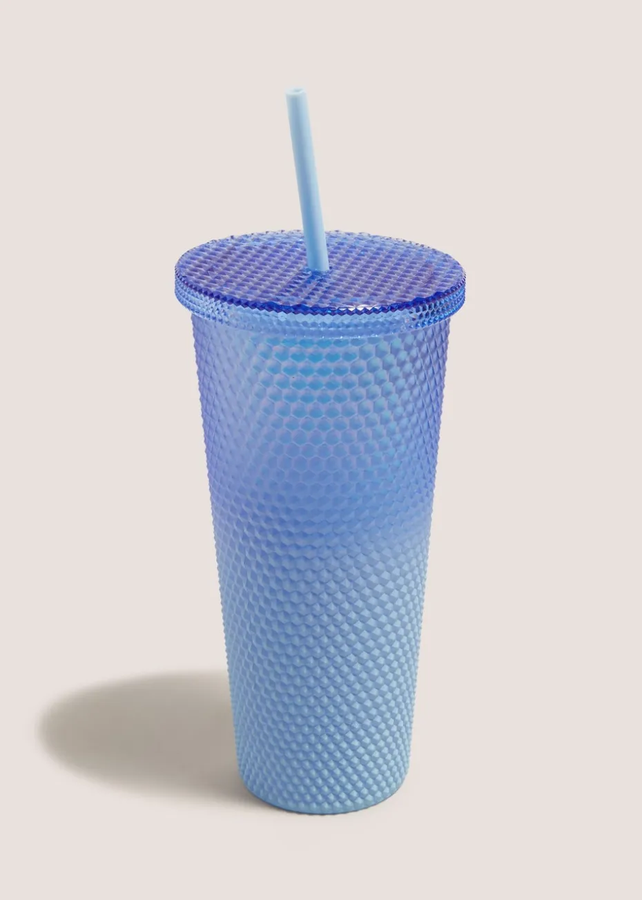 Dark Blue Ombre Studded Tumbler